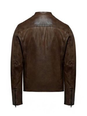 Mens-Snap-Tab-Collar-Brown-Leather-Jacket-2