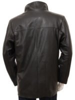 MEN'S BLACK LEATHER COAT: FREMINGTON