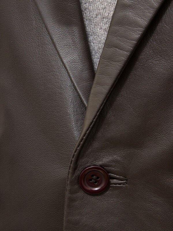 MENS LEATHER BLAZER IN BROWN: ALPHINGTON