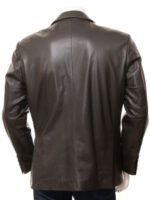 MENS LEATHER BLAZER IN BROWN: ALPHINGTON