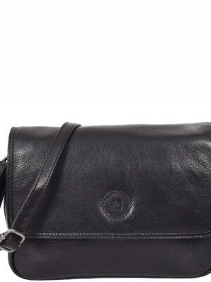 Womens Cross Body Real Leather Messenger Bag Flap